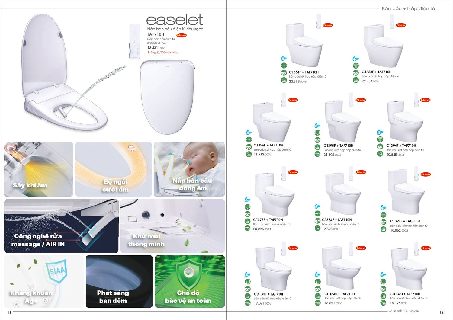 Catalogue và Bảng giá Thiết bị vệ sinh Caesar mới nhất 2024 - 2025 /Page 7